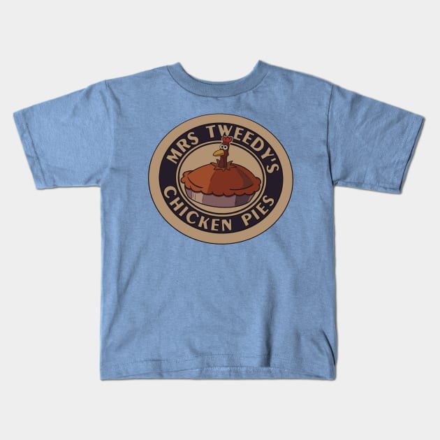 Mrs. Tweedy's Chicken Pies Kids T-Shirt by daniasdesigns